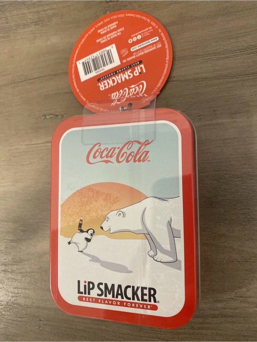 Lip Smacker COCA COLA Lip Balm in Tin 3 Flavor Set Classic POLAR BEAR TIN